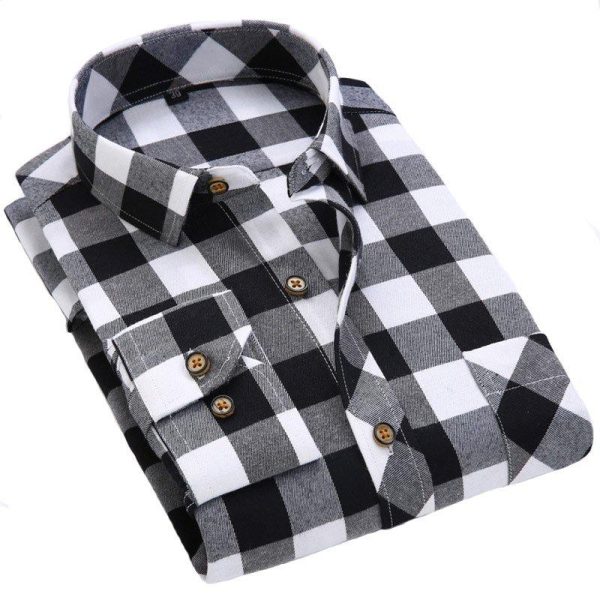 Office Wear Gents Check Dress Formal Shirt For Men and Boys - Image 2